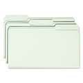 File Folders | Smead 18234 2 in. Expansion Assorted 1/3-Cut Tabs Legal Size Expanding Recycled Heavy Pressboard Folders - Gray-Green (25/Box) image number 2