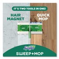 Cleaning & Janitorial Supplies | Swiffer 80810204 Sweep and Mop 12.4 in. x 2.95 in. 2-in-1 Dry/Wet Floor Mopping and Sweeping Kit - Silver Plastic Handle (6/Carton) image number 6