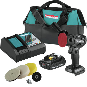 Makita XVP01R1B 18V LXT Brushless Sub-Compact Lithium-Ion Cordless 3 in. Polisher /2 in. Sander Kit (2 Ah)