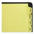 Office Jansan | Avery 11307 11 in. x 8.5 in. 12-Tab Preprinted Laminated Jan. to Dec. Tab Dividers with Gold Reinforced Binding Edge - Buff (1-Set) image number 2