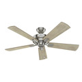 Ceiling Fans | Hunter 54206 52 in. Crestfield Brushed Nickel Ceiling Fan with Light image number 3