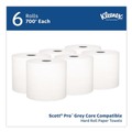 Paper Towels and Napkins | Kleenex 25639 7.5 in. x 700 ft. 1-Ply Hard Roll Paper Towels with Premium Absorbency Pockets - Gray Core/White (6/Carton) image number 2