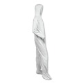 Bib Overalls | Ansell 44333 A40 Elastic-Cuff Ankle, Hood, and Boot Coveralls - Large, White (25/Carton) image number 1