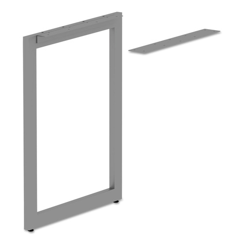 Office Jansan | Alera ALELSRT24GR Open Office Series 23-3/8 in. x 28-1/2 in. Fully Adjustable O-Leg Return Base - Silver image number 0