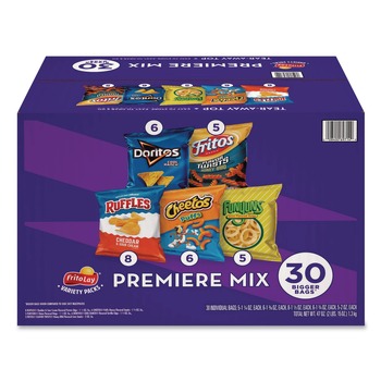 Frito-Lay 028400697149 Premiere Mix Variety Pack - Assorted Flavors/Sizes (30/Carton)