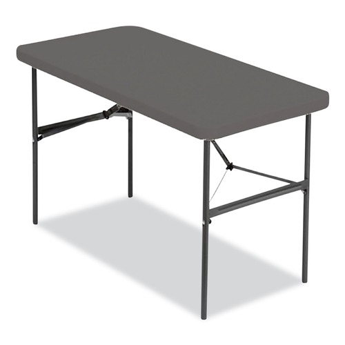 Folding Tables | Iceberg 65507 IndestrucTable 48 in. x 24 in. x 29 in. Commercial Folding Table - Rectangular Charcoal image number 0