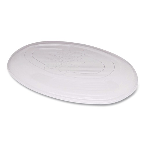 World Centric 8 in. Diameter PLA Plastic Lids for Fiber Burrito Bowls - Clear (400/Carton)