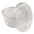 Cups and Lids | AmerCareRoyal 60003018 2 oz Portion Cups with Lids - Clear (2500/Carton) image number 2