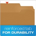 Office Jansan | Pendaflex FK213 2/5-Cut Tabs 2 Fasteners Letter Size Fastener Folders - Kraft Exterior (50/Box) image number 4
