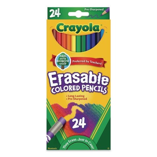 Bulk Savings Pricing 2 | Crayola 682424 3.3 millimeter 2B Erasable Color Pencil - Assorted Lead and Barrel Colors (24/Box) image number 0