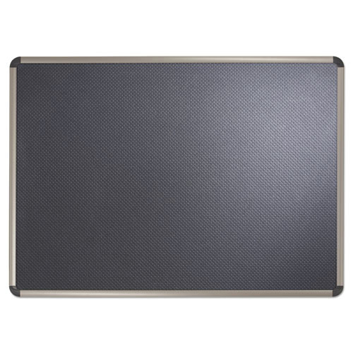  | Quartet B367T Prestige Euro-Frame 72 in. x 48 in. Embossed Foam Bulletin Board - Black/Aluminum image number 0