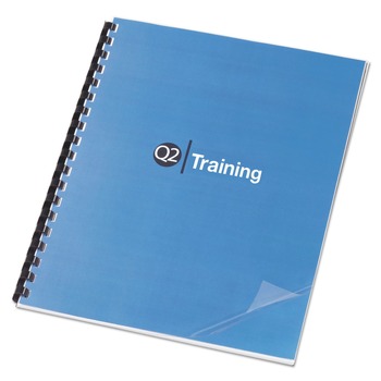 GBC 11 in. x 8.5 in. Clear View Punched Presentation Covers for Binding Systems - Clear (100/Box)