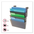  | Deflecto 73502RT DocuPocket 3 Sections 3-Pocket 13 in. x 7 in. x 20 in. File Partition Set - Letter Size, Smoke (3/Set) image number 8