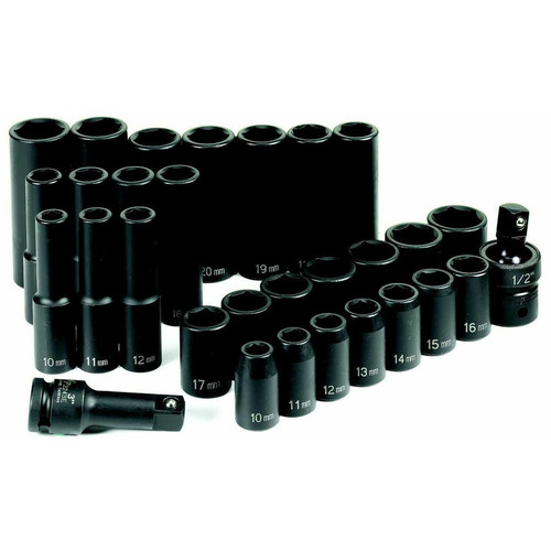Sockets | Grey Pneumatic 1430MRD 30-Piece 1/2 in. Drive 6-Point Metric Standard and Deep Impact Socket Set image number 0
