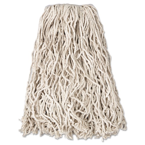 Mops | Rubbermaid Commercial FGV11700WH00 Value Pro Cotton 20 oz. Cut-End Wet Mop Heads - White (12/Carton) image number 0