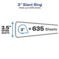 Office Jansan | Avery 19750 11 in. x 8.5 in. 3 Rings 3 in. Capacity Showcase Economy View Binders with Slant Rings - Black image number 2