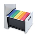 Office Filing Cabinets & Shelves | Alera ALEPAFFLG 14.96 in. x 19.29 in. x 27.75 in. 2 Legal/Letter-Size File Drawers Left or Right File Pedestal - Light Gray image number 3