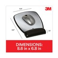 Office Jansan | 3M MW309LE 8.6 in. x 6.75 in. Antimicrobial Gel Compact Mouse Pad with Wrist Rest - Black image number 1