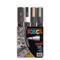 Permanent Markers | uni-ball PC5M4C Medium Bullet Tip Water-Based Paint Markers - Assorted Colors (4/Set) image number 0