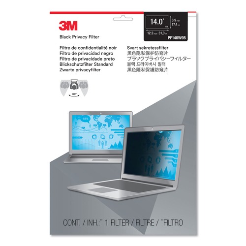 Office Jansan | 3M PF140W9B 16:9 Frameless Blackout Privacy Filter for 14 in. Widescreen Laptops image number 0