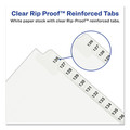 Office Jansan | Avery 01346 11 in. x 8.5 in. 25-Tab 401 to 425 Avery Style Preprinted Legal Exhibit Side Tab Index Dividers - White (1-Set) image number 1