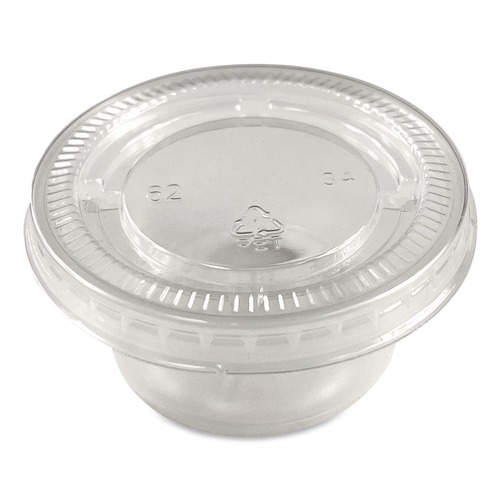 Cups and Lids | AmerCareRoyal 60003018 2 oz Portion Cups with Lids - Clear (2500/Carton) image number 0