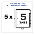 Office Jansan | Avery 11418 Index Maker 11 in. x 8.5 in. 5-Tab Traditional Color Print and Apply Clear Label Dividers - Assorted (5/Pack) image number 4