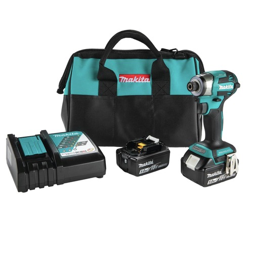 Impact Drivers | Makita XDT20T 18V LXT Brushless Lithium‑Ion Cordless Quick‑Shift Mode 4‑Speed Impact Driver Kit with 2 Batteries (5 Ah) image number 0