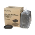 Food Trays, Containers, and Lids | Pactiv Corp. 0CN846160000 EarthChoice MealMaster 8.13 in. x 6.5 in. x 1 in. 16 oz. Plastic Container - Black (252/Carton) image number 0