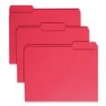 Office Jansan | Smead 12743 1/3-Cut Tabs Assorted Letter Size 0.75 in. Expansion Colored File Folders - Red (100/Box) image number 4