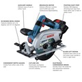 Circular Saws | Bosch GKS18V-22LB25 18V Brushless Lithium-Ion 6-1/2 in. Cordless Blade-Left Circular Saw Kit with 2 Batteries (4 Ah) image number 4