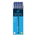 Office & Office Supplies | Schneider 151103 Slider Basic Medium 0.8 millimeter Stick Ballpoint Pen - Blue Ink/Barrel (10/Box) image number 0