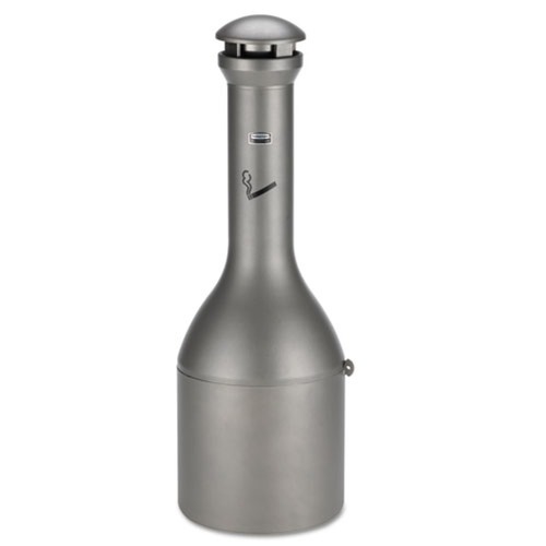 Smoking Receptacles | Rubbermaid Commercial FG9W3300ATPWTR Infinity 4.1 Gallon 39 in. Traditional Smoking Receptacle - Antique Pewter image number 0