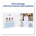 Office Jansan | Avery 05741 3 Round Rings 3 in. Capacity 11 in. x 8.5 in. Economy View Binder - White image number 3