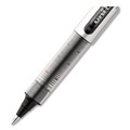  | uni-ball 60126 VISION Fine 0.7 mm Black Ink Roller Ball Pen Stick - Silver/Black/Clear Barrel (1 Dozen) image number 2