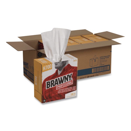 Paper Towels and Napkins | Georgia-Pacific 25070 9.1 in. x 16.5 in. Medium Weight HEF Shop Towels (100/Box) image number 0