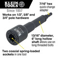 Impact Sockets | Klein Tools NRHD4 6-in-1 3/4 in. 13/16 in. 1 in. 1-1/8 in.  SAE Impact Socket Wrench Set image number 1