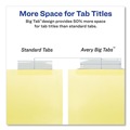 Office Jansan | Avery 11113 Big Tab 11 in. x 8.5 in. 5-Tab Double-Sided Gold Edge Reinforcing Insertable Dividers - Clear/Buff (24/Box) image number 5