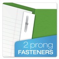 Office Jansan | Oxford 57703 11 in. x 8.5 in. 0.5 in. Capacity Twin-Pocket Folders with 3 Fasteners - Green (25/Box) image number 1