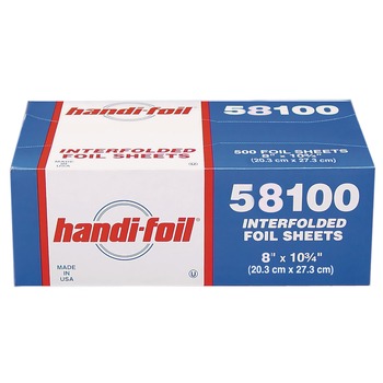Handi-Foil HFA 58100 8 in. x 10.75 in. 55 Gauge Interfolded Foil Sheets (3000/Carton)