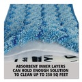 Sponges & Scrubbers | Rubbermaid Commercial FGQ41100BL00 24 in. Long Split Nylon/Polyester Blend Microfiber Wet Room Pads - Blue (12/Carton) image number 7