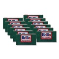 Sponges & Scrubbers | Brillo 21006 3.5 in. x 6.12 in. Commercial Heavy-Duty Scrub Sponge - Orange/Green (12/Carton) image number 0