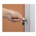 Bulletin Boards | MasterVision VT630101690 28 in. x 38 in. Slim-Line Enclosed Cork Bulletin Board with One Door - Tan Surface/Satin Aluminum Frame image number 3