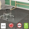 Office Jansan | Deflecto CM14243 Supermat 45 in. x 53 in. Frequent Use Beveled Chair Mat For Medium Pile Carpet - Clear image number 6