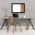 White Boards | Quartet 79283 23 x 17 Home Decor Magnetic Combo Dry Erase Board with Cork Board on Side - Tan/White Surface/Black Wood Frame image number 2