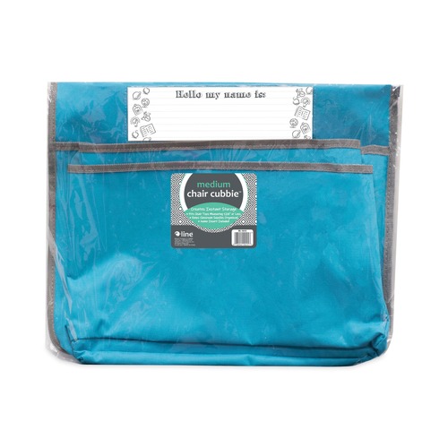 Office Filing Cabinets & Shelves | C-Line 10415 16.37 in. x 13.5 in. Fabric/Vinyl Chair Cubbies for Most Classroom Chair Styles - Medium, Seaside Blue image number 0
