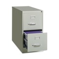 Office Filing Cabinets & Shelves | Alera 26128 15 in. x 26.5 in. x 28.37 in. Letter-Size Two-Drawer Economy Vertical File - Light Gray image number 3