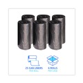 Trash Bags | Boardwalk V8046EKKR01 40 in. x 46 in. 45 gal. 19 mic High-Density Can Liners - Black (150/Carton) image number 4