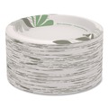 Labor Day Sale! Save $30 off $199! | Dixie UX9PATH Pathways Soak-Proof Shield 8.5 in. Diameter Mediumweight Paper Plates - Green/Burgundy (1000/Carton) image number 0