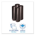 Trash Bags | Boardwalk X7658SKKR01 38 in. x 58 in. 60 gal. 1.2 mil Recycled Low-Density Polyethylene Can Liners - Black (100/Carton) image number 2
